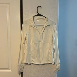 women’s athletic jacket in white! (size medium)
